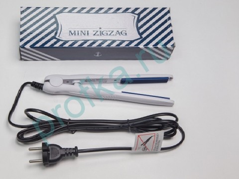 Утюжок Зигзаг Pro Mini турмалин белый для волос 25 Вт Be - Uni NEW